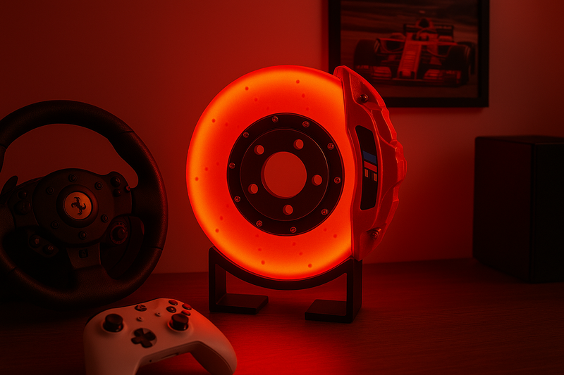Brake Disc LED Atmosphere Charging Desktop Wall-mounted Night Light Ornament (customizable)
