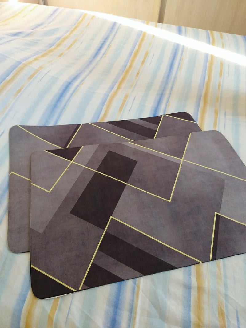 Anti-Slip Mat Bathroom/Kitchen Thick Drying Bath Stitched Absorbent Wall Pad Decorative Elegant Multipurpose