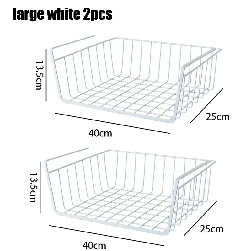 Multi Functional Perforated Kitchen Bathroom Storage Hanging Basket Storage Rack Iron Bottom Hanging Basket Hanging Wire Basket