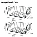Multi Functional Perforated Kitchen Bathroom Storage Hanging Basket Storage Rack Iron Bottom Hanging Basket Hanging Wire Basket