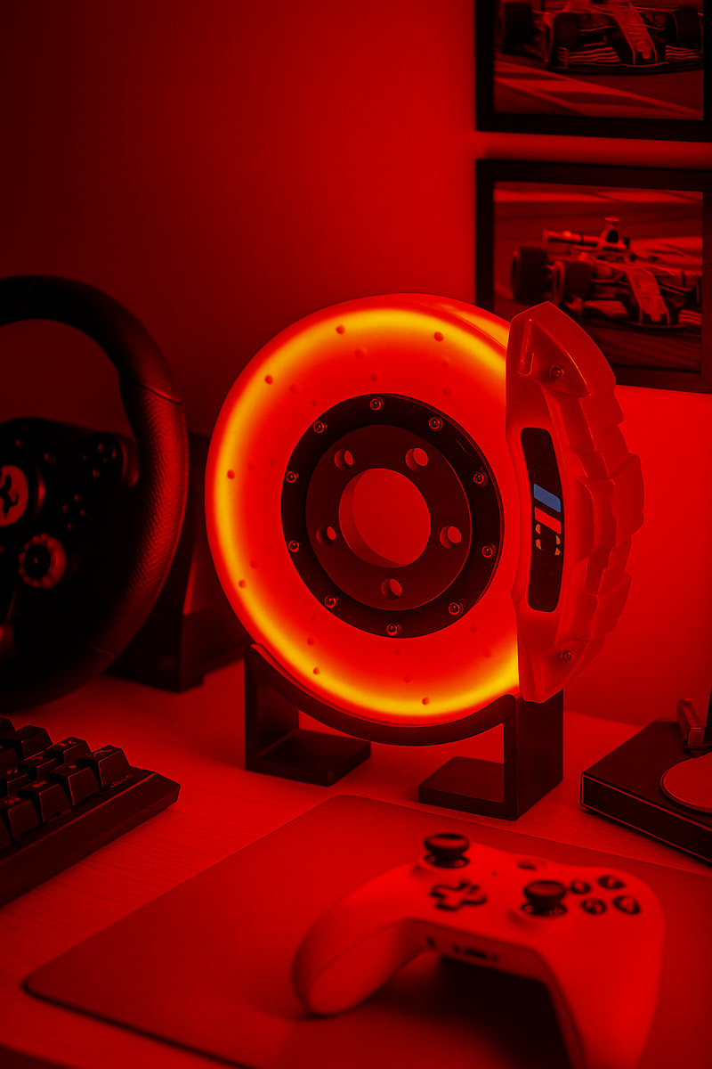 Brake Disc LED Atmosphere Charging Desktop Wall-mounted Night Light Ornament (customizable)