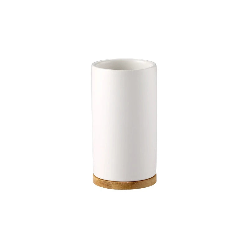 UNTIOR 3PCS Ceramic Bathroom Accessories Set Fashion Soap Dispenser Toothbrush Holder Tumbler Ceramic Household Bathroom Product