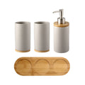 UNTIOR 3PCS Ceramic Bathroom Accessories Set Fashion Soap Dispenser Toothbrush Holder Tumbler Ceramic Household Bathroom Product