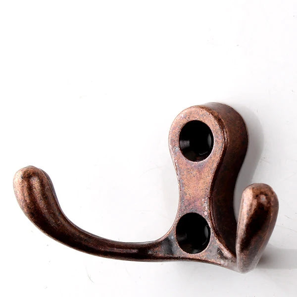 KAK Vintage Hangers Hook Zinc Alloy Wall Hook Bronze Cloth Coat Bag Hat Hanging Hooks Bathroom Kitchen Anitque Racks with screws