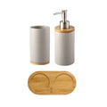 UNTIOR 3PCS Ceramic Bathroom Accessories Set Fashion Soap Dispenser Toothbrush Holder Tumbler Ceramic Household Bathroom Product