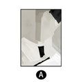 Oil Painting Hand-painted Black and White Minimalist Geometric Living Room Wall Decorative Painting Abstract Hanging Paintings
