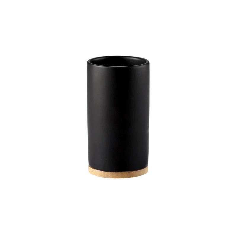 UNTIOR 3PCS Ceramic Bathroom Accessories Set Fashion Soap Dispenser Toothbrush Holder Tumbler Ceramic Household Bathroom Product