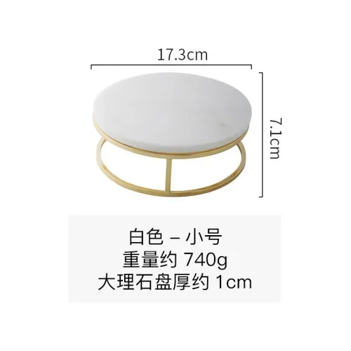 Nordic Marble Cake Dessert Tray Decoration Modern Simple Home Makeup Tools Jewelry Storage Plate Fruit Snack Chocolate Display