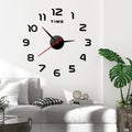 Creative 3D Digit Wall Clock DIY Acrylic Silent Digital Clock Mirror Wall Stickers for Living Room Bedroom Kitchen Decoration