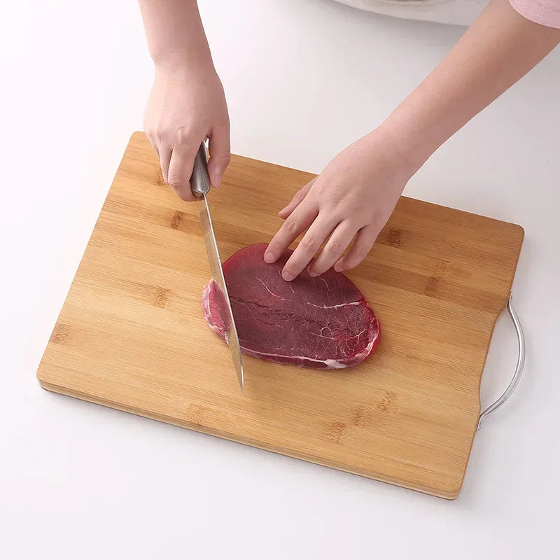 Kitchen natural bamboo cutting board large rectangular cutting board thickened solid wood cutting board available on both sides