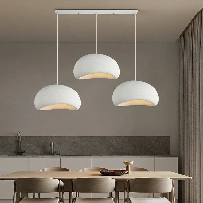LED Pendant Lights White Resin Hanging Lamp for Living Dining Room Restaurant Decor Chandelier Art Suspension Luminaire