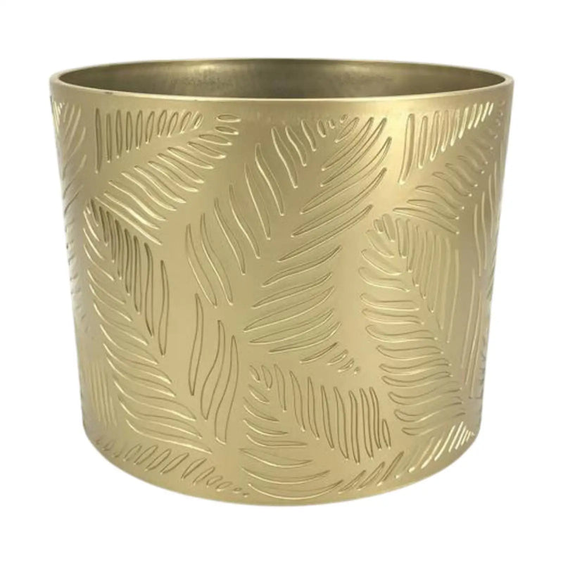 Gold Iron Plant Pot Round Flower Pot Holder Flower Plant Container Flowerpot for Yard