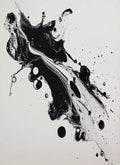 Abstract Black And White Flowing Lines Ink Landscape Minimalist Poster Print Wall Art Pictures Canvas Painting Room Home Decor