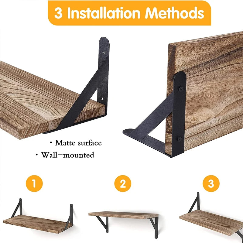 Wooden Wall Shelves Solid Wood Wall Hanging Floating Storage Shelf Bathroom Accessories Simple Design Shelves for Wall shelf