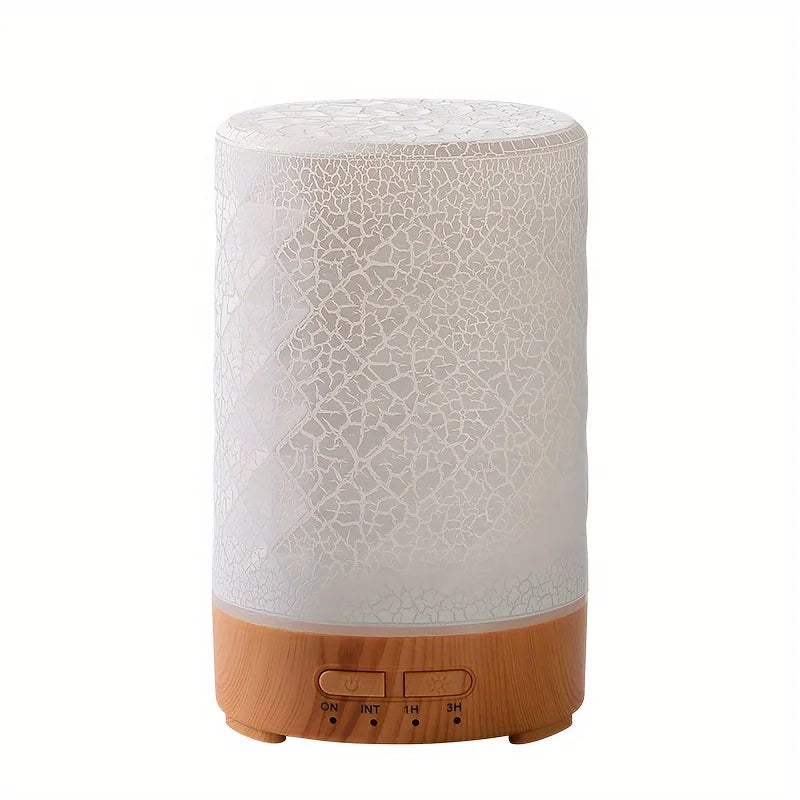 150ml Crack Design Essential Oil Diffuser USB Powered with  7 Color LED Lights Ultrasonic Air Humidifier for Living Room  Office