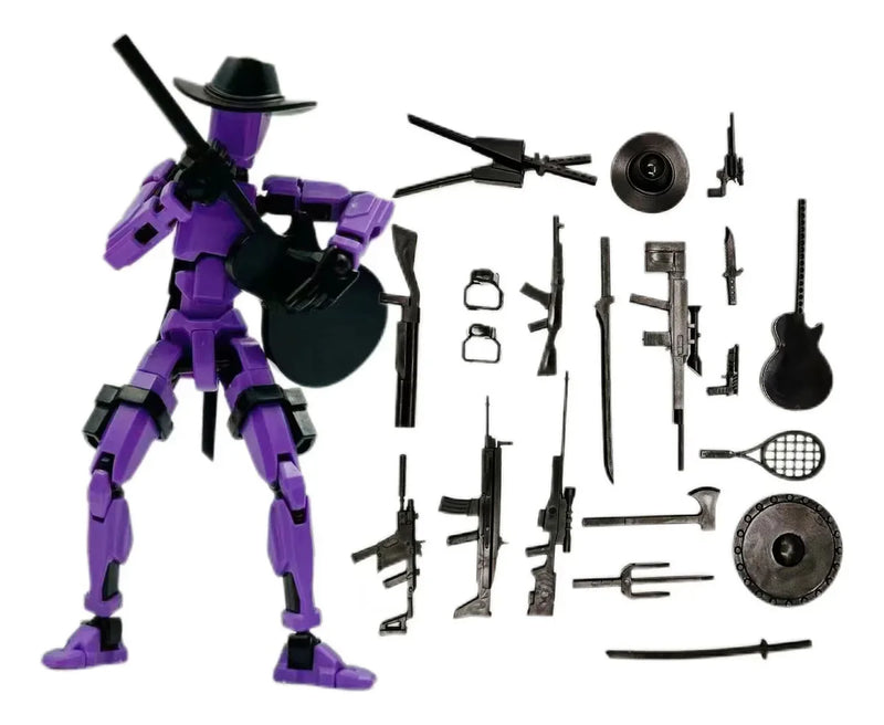 3D Printed Toy Model Lucky13 War Sandbox Action Figure Dummy T13 Toy Doll Robot Assembly Model Decoration Desktop Decoration