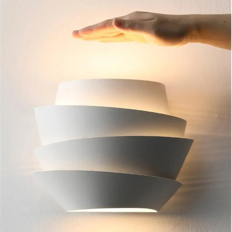 Nordic Pinecone Design White Wall Lamp Bedroom Bathroom LED Wall Lights Stair Aisle Simple Decorative Light Living Room Sconce
