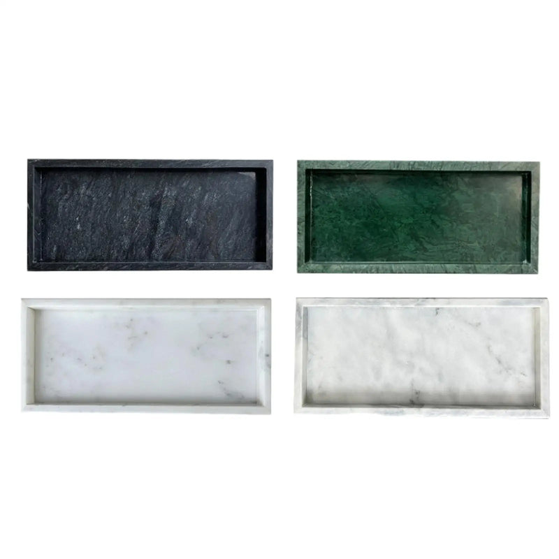 Marble Stone Serving Tray Lotion Cosmetics Jewelry Organizer Marble Elegant Jewelry Tray for Club Dresser Office Kitchen Home