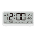 8001-EN Multifunctional Digital Clock LED Brightness Adjustable Temperature Humidity Displaying Alarm Clock with Dual Alarms