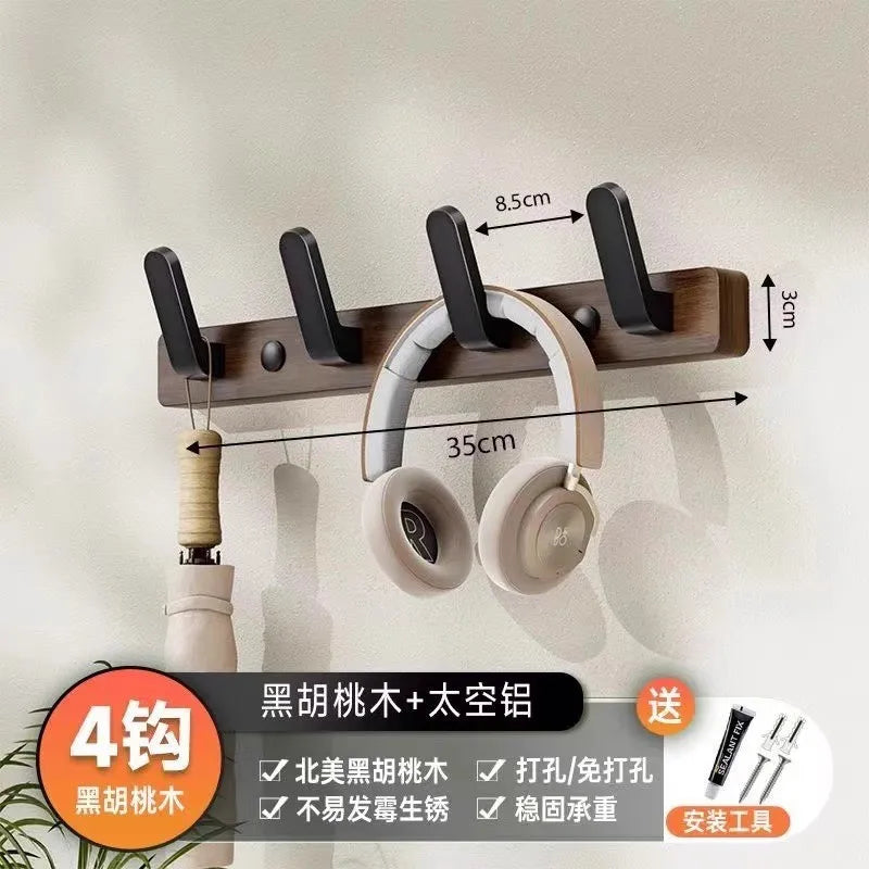 Walnut Clothes Hook Fitting Room Wall Hook Clothes Hanger Hat Hook Door Hook Wooden Clothes Hook Bathroom Hook