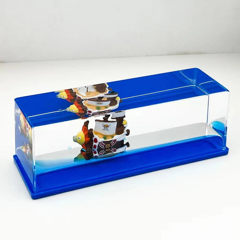 One Piece Going Merry Pirate Ship Fluid Liquid Thousand Sunny Ship Floating Boat Drift Barcos Living Room Decorations Gifts ﻿