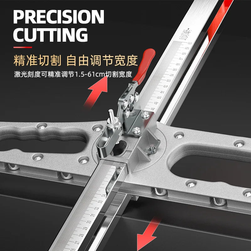 Manual Gypsum Board Cutting Tool Hand Push Drywall Cutting Artifact Tool Stainless Steel Woodworking Cutting Board Tools