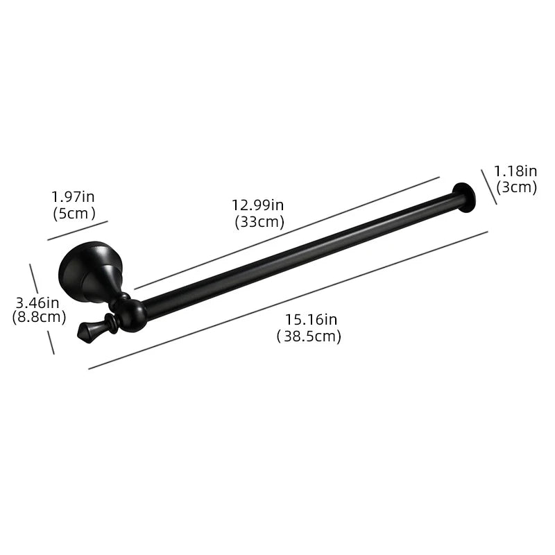 Matte Black Bathroom Accessories Hardware Set Aluminum Alloy Wall Mount Towel Bar Towel Ring Toilet Roll Paper Holder Robe Hook