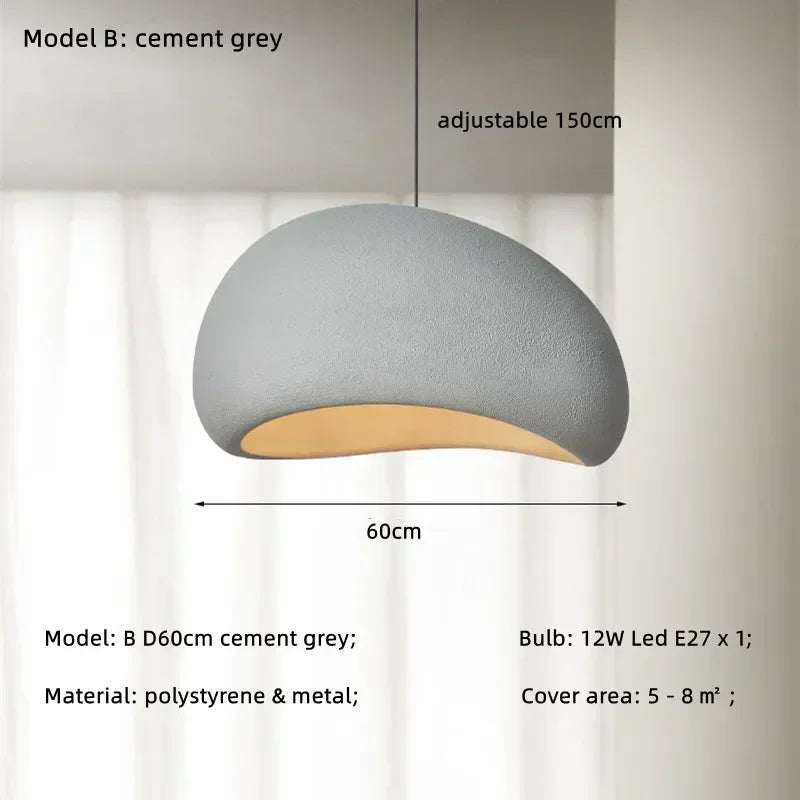 LED Pendant Lights White Resin Hanging Lamp for Living Dining Room Restaurant Decor Chandelier Art Suspension Luminaire