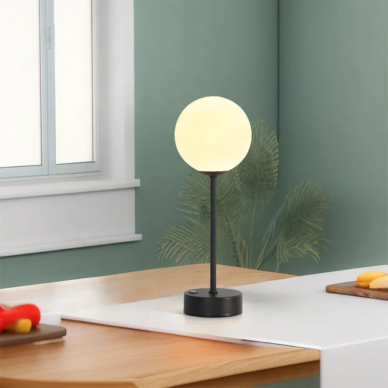 LED Creative Retro Desk Lamp Bedroom USB Wireless Charging Desk Lamp Nordic Bedside Night Light Atmosphere Bar Desk Lamp