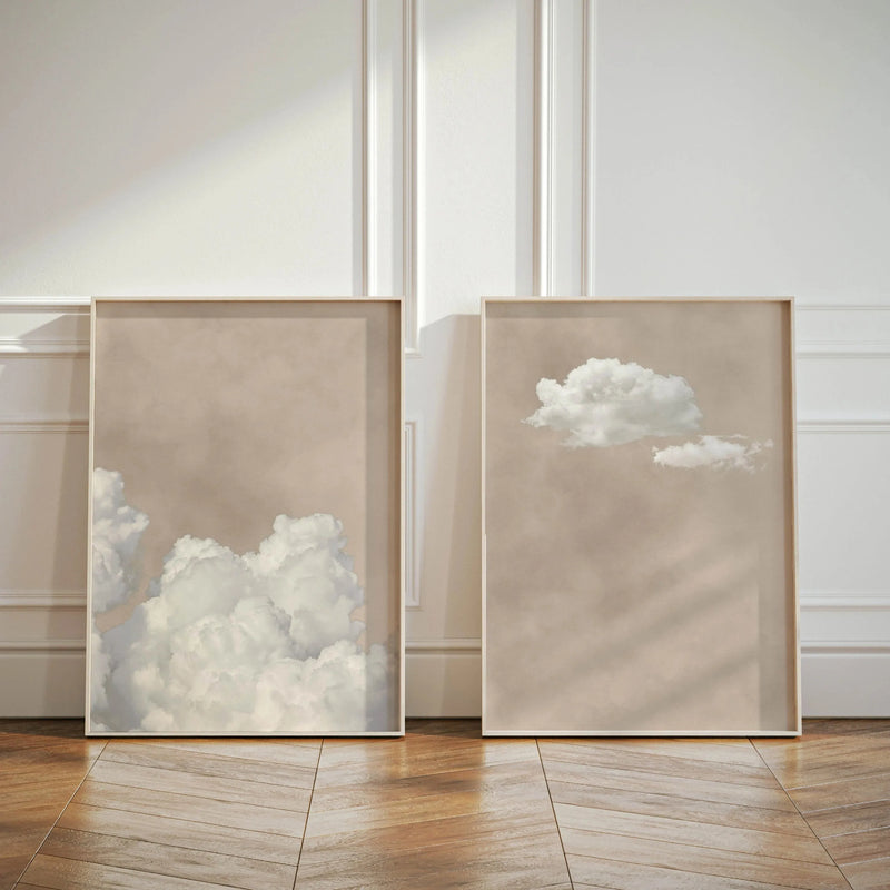 Sage Green Cloud Wall Art Poster Abstract Sky Art Canvas Prints For Modern Living Room Bedroom Dormitory Home Aesthetic Decor