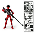 3D Printed Toy Model Lucky13 War Sandbox Action Figure Dummy T13 Toy Doll Robot Assembly Model Decoration Desktop Decoration