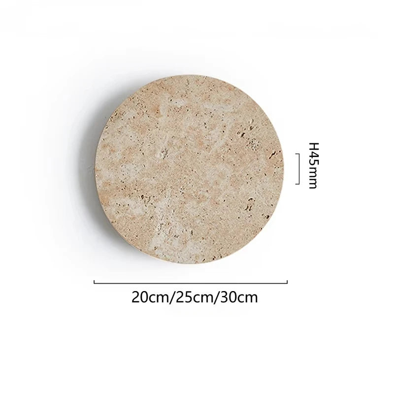 Luma Wabi-Sabi Yellow Travertine Wall Light, Natural Stone LED Wall Sconce Lamp for Bedroom Bedside, Aisle, Stair Home Deocr