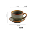 200/210/250ml Retro American Ceramic Coffee Cup Plate Set Luxury Office Afternoon Tea Water Cup And Dish Couple Mugs With Tray