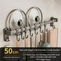 Kitchen Hook Punch-free Hanging Rod Spovel Hanger Row Hook Multifunctional Wall-mounted Storage Knife Holter