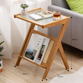 Z Shaped Side Table Creative Tea Coffee Table With Rack For Household Sofa Corner Living Room Bedroom Small Apartment Supplies