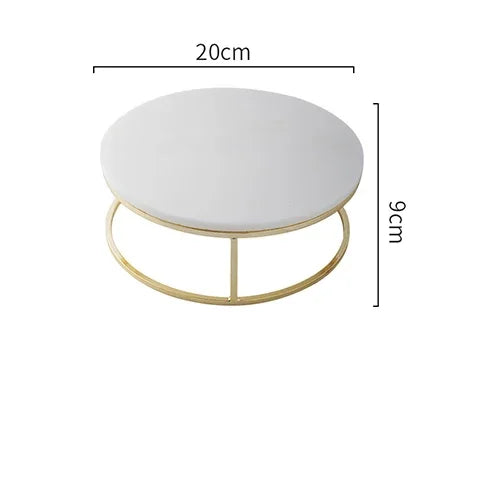Nordic Marble Cake Dessert Tray Decoration Modern Simple Home Makeup Tools Jewelry Storage Plate Fruit Snack Chocolate Display