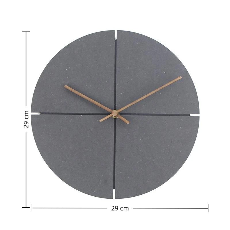 12inch Creative Wooden Wall Clock Silent Clocks Round Nordic Minimalist Wall Decoration Personality Home Watch Home Decor