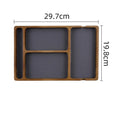 Wooden Office Desktop Storage Box with Solid Wood Grid for Glasses Mobile Phone Earphones and Sundries Wooden Storage Tray