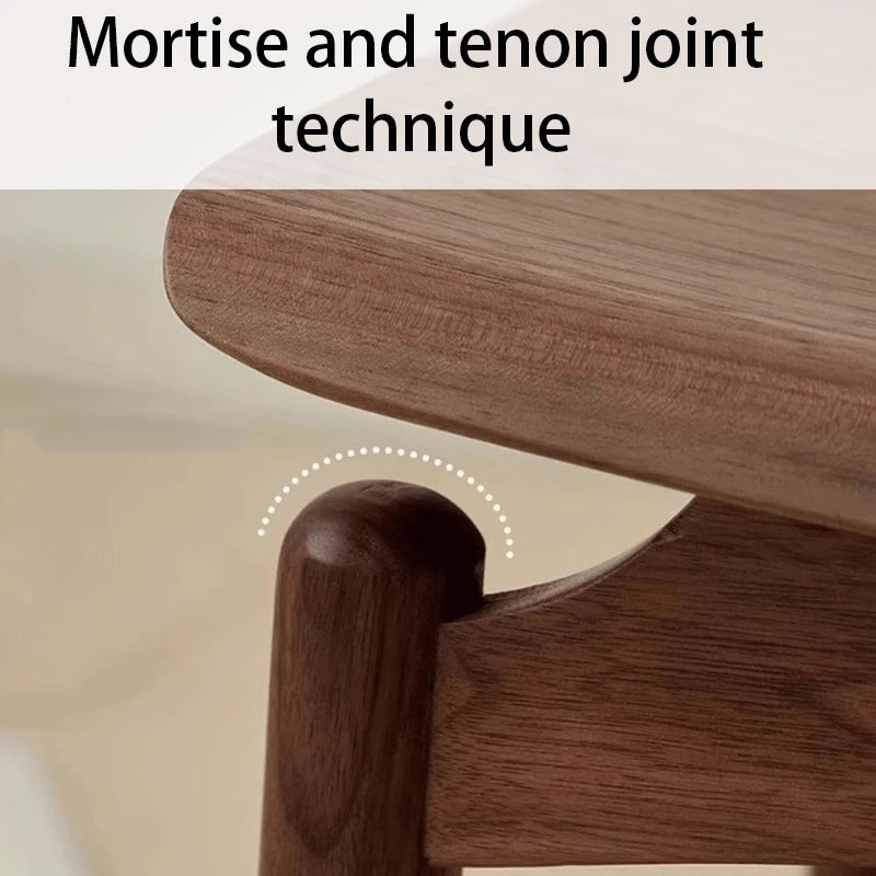 Mid-century Stools Solid Wood Stools Bedroom Luxury Decorative Vanity Stool Nordic Interior Living Room 1-person Dining Stool