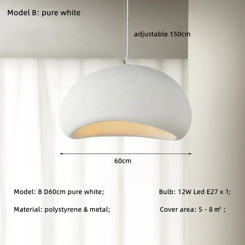 LED Pendant Lights White Resin Hanging Lamp for Living Dining Room Restaurant Decor Chandelier Art Suspension Luminaire