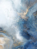 Blue Gold Abstract River Canvas Painting Modern Wall Art Posters Prints Landscape Pictures for Living Room Home Decor No Frame