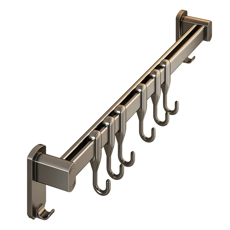Kitchen Hook Punch-free Hanging Rod Spovel Hanger Row Hook Multifunctional Wall-mounted Storage Knife Holter