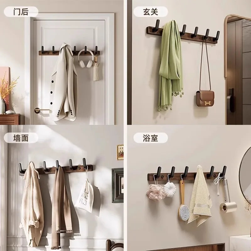 Walnut Clothes Hook Fitting Room Wall Hook Clothes Hanger Hat Hook Door Hook Wooden Clothes Hook Bathroom Hook