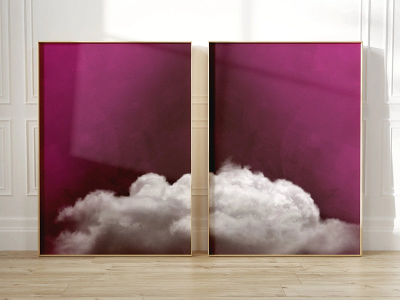 Sage Green Cloud Wall Art Poster Abstract Sky Art Canvas Prints For Modern Living Room Bedroom Dormitory Home Aesthetic Decor