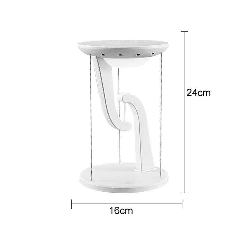Floating Design LED Desk Lamps 15W Wireless Charging Stepless Dimming Touch Control Novelty Night Light Bedroom Decorative Light