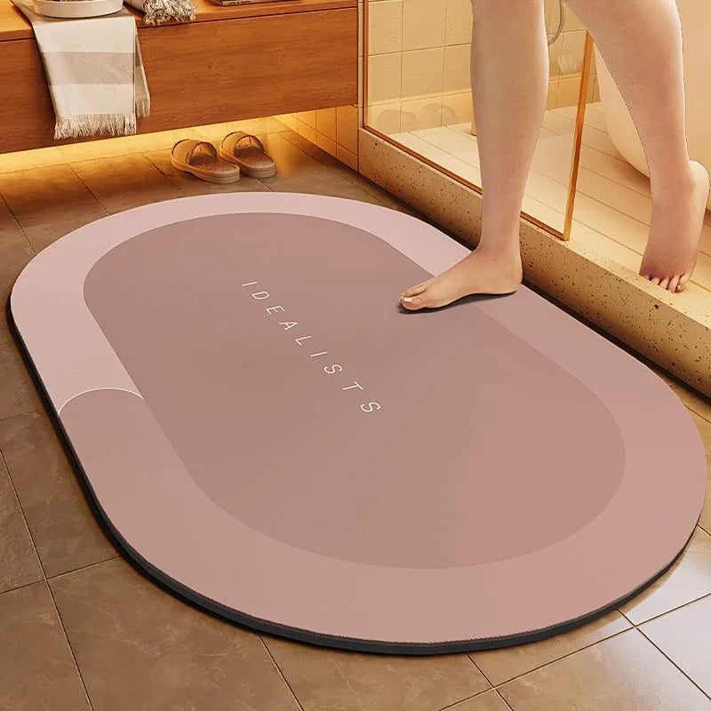Water Uptake Non-slip Bathroom Mat Toilet Anti-skid Bathtub Foot Mat Kitchen Living Room Floor Mat Home Decor Bathroom Carpet