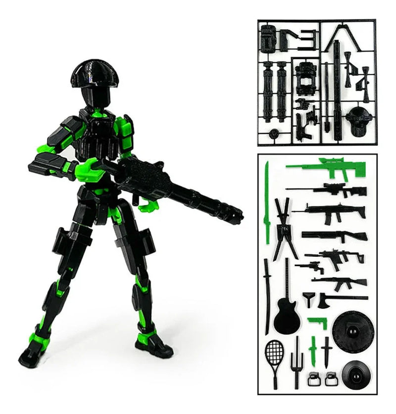 3D Printed Toy Model Lucky13 War Sandbox Action Figure Dummy T13 Toy Doll Robot Assembly Model Decoration Desktop Decoration