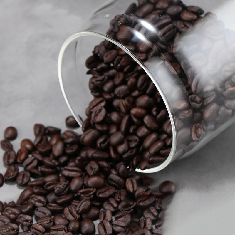 Vacuum Sealed Tank Coffee Bean Glass Sealed Jar Household Moisture-proof Air Extraction Airtight Container Coffee Set