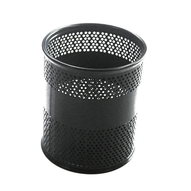 Circular Grid Metal Pen Holder, Multifunctional Creative and Simple Storage Box for Student Office Desktops