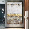 Large Beige Brown Abstract Boho Textured Handmade Canvas Painting  Modern Home Wall Art Decor